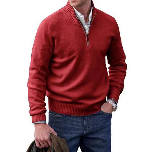 Katimy™ Elegance in Wool: The Men's Knitted Sweater